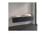Villeroy und Boch Antao Waschtisch-Unterschrank K27151HG 160x36x50cm, Hahnloch, Waschbeckenplattenfarbe honey oak, midnight blue matt lacquer
