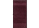 Handtuch LACOSTE "LLECROCO", bordeaux, B:50cm L:100cm, Frottier, Obermaterial: 100% Baumwolle, Handtücher, Handtuch, mit Label-Applikationen