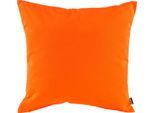 Dekokissen H.O.C.K. "Classic Uni", orange (orange, unifarben), B:60cm H:10cm L:60cm, Polyacryl, Dekokissen_Sitzkissen_Kissenhüllen, Dekokissen, Outdoor geeignet, Kissenhülle mit Füllung, 1 Stück