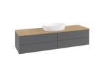 Villeroy und Boch Antao Waschtisch-Unterschrank L25111GK 160x36x50cm, Waschbeckenplattenfarbe honey oak, anthracite matt lacquer