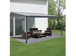 Terrassendach KONIFERA "Barcelona", grau (anthrazit), B:312cm T:303cm, Aluminium, Polycarbonat (PC), Terrassenüberdachungen, Terrassendach, in verschiedenen Größen