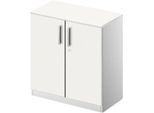 Schäfer Shop Genius Flügeltürenschrank TETRIS SOLID, 2 OH, B 800 mm, abschließbar, mit Abdeckplatte, weiß/weißalu