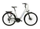 Cityrad KROSS "Sentio 3.0 Silber 24 Gänge" Gr. 41, silberfarben, schwarz, Fahrräder, 41cm, 28 Zoll (71,12cm) hinten: 28 Zoll (71,12cm)