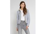 Lederjacke MAZE "Mico", Damen, Gr. 3XL, blau (baby blau), Obermaterial: 100% Lammleder. Innenfutter: 100% Polyester. Kapuze: 55% Baumwolle, 45% Polyester, Jacken