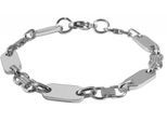 Edelstahlarmband ADELIA´S "Unisex Armband aus Edelstahl" Gr. 19, silber, Armbänder, Herren, 19, Edelstahl, Edelstahlarmband