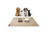 SANOZOO ® - Napfunterlage, Öko-Tex, Rechteckig 60 x 90 cm Sand / Beige