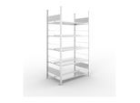 Meta Büroregal S3 COMPACT 1850 x 1000 x 600 mm verzinkt doppelseitig 5 Böden Fachlast 100 kg (200178016)