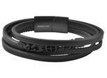 Edelstahlarmband ADELIA´S "Unisex Armband aus Edelstahl" Gr. 19, schwarz, Armbänder, Damen, 19, Edelstahl, Edelstahlarmband