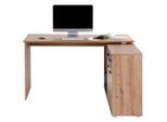 Möbelix , Dunkelgrau, Eiche Artisan , Holzwerkstoff , 2 Schublade(n) Schubladen , rechteckig , 138x76.1x135.4 cm , Regal , Büromöbel, Schreibtische, Eckschreibtische