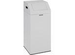 eurokraft pro Wertstoffsammler, selbstlöschend, Volumen 45 l, BxHxT 320 x 790 x 320 mm, lichtgrau
