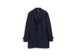 TOM TAILOR Herren Wollmantel mit Reverskragen, blau, Fischgrät, Gr. M