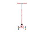 GLOBBER PRIMO PLUS LIGHTS – Tretroller Kinder, 120/80mm, ABEC 9, 3-rädrig, höhenverstellb, LED-Leuchtrollen, pastellrosa