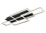 GLOBO LIGHTING Deckenleuchte "JEFFRY", schwarz (schwarz, verchromt), H: 7,5cm, 1 Stk., Leuchten, Deckenlampe Wohnzimmer-Leuchte Schlafzimmer-Leuchte Flur Küche, Deckenleuchte