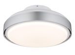 GLOBO LIGHTING Deckenleuchte "CARNEY", silber (weiß matt), Ø 45cm H: 20cm, 1 Stk., Leuchten, Ventilator opal kühlen-heizen silber CCT 2700-6500K Wohnraumventilator, Deckenleuchte