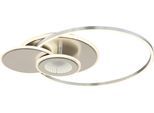GLOBO LIGHTING Deckenleuchte "BELTRAN", silberfarben matt, 1, H: 7,5cm, 1 Stk., Leuchten, Kleine LED-Deckenleuchte, 3D-Effekt, dimmbar, modern & flexibel, Deckenleuchte