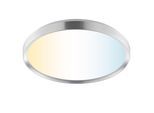 BRILLIANT LED Deckenleuchte "Fancia", silber (eisenfarben, weiß), 1, Ø 39cm H: 6cm, 1 Stk., Leuchten, 3000-6500K, dimmbar, CCT, hohe Energieeffizienz, LED Deckenleuchte