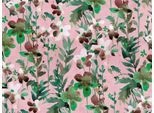 Fototapete LIVING WALLS "The Wall", grün (grün rosa), B:4m L:3m, Vinyl, Vlies, Tapeten, Fototapete Floral Tapete Blume Tapeten Wohnzimmer Flur Design Optik