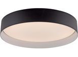 LED Deckenleuchte "TAVOLI", schwarz, 1, Ø 39cm H: 7,3cm, 1 Stk., SCHÖNER WOHNEN-KOLLEKTION, Leuchten, SCHÖNER WOHNEN Kollektion, CCT 2700-6500K, IR-Fernbedienung, Dimmbar, LED Deckenleuchte