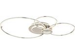 GLOBO LIGHTING Deckenleuchte "BELTRAN", silber (silberfarben matt), 1, H: 8,5cm, 1 Stk., Leuchten, Kleine LED-Deckenleuchte, 3D-Effekt, dimmbar, modern & flexibel, Deckenleuchte