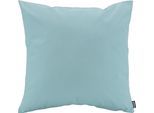 Dekokissen H.O.C.K. "Classic Uni", blau (blau, unifarben), B:70cm H:10cm L:70cm, Polyacryl, Polyester, Dekokissen_Sitzkissen_Kissenhüllen, wasser- und schmutzabweisend, Kissenhülle mit Füllung, 1 Stück