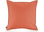 Dekokissen H.O.C.K. "Caribe Outdoor", orange (orange, bedruckt), B:50cm L:50cm, Polyacryl (dralon), Dekokissen_Sitzkissen_Kissenhüllen, wasserabweisend, Kissenhülle mit Füllung, 1 Stück