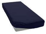 Spannbettlaken OTTO HOME "BLACKBERRY in BASIC und PREMIUM Qualität, 100% Baumwolle", blau (marine), B:180cm L:200cm, Jersey (110 g/m²), Obermaterial: 100% Baumwolle, Bettlaken, Spannbettlaken, für hohe Matratzen bis 28 cm, Bettlaken, Spannbetttuch, pflegeleicht, Topseller