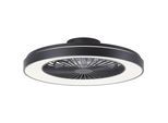 BRILLIANT LED Deckenleuchte "Mazzaro", schwarz, 1, Ø 57cm H: 14cm, 1 Stk., Leuchten, LED Ventilator, 58 cm, digitales RGB, 6800 lm, CCT, dimmbar, LED Deckenleuchte