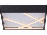 JUST LIGHT LED Deckenleuchte "MIKADO", schwarz, 1, H: 4,5cm, 1 Stk., Leuchten, dimmbar, Simply Dim, Memory nach Trennung vom Netz, LED Deckenleuchte