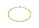 Armband AMOR "Doppelpanzerkettengliederung", gelbgoldfarben, Armbänder, Damen, 19cm, Gelbgold 375, Armband