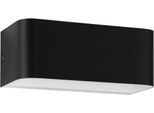 EGLO Wandleuchte "Sania 4 Wandlampe, Wandspot, Aluminium, Up and Down Leuchte, Flurlampe", schwarz, 1, H: 8cm, 1 Stk., Leuchten, Wand-/Deckenleuchte - L20 x H8 x AL9 cm - schwarz, weiß - 10W inkl., Wandleuchte