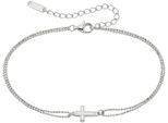 Armband "Schmuck Geschenk Armband mit Kreuz", silber (silberfarben), ANISTON JEWELRY & WATCHES, Armbänder, Damen, 23cm, Silber 925 (Sterlingsilber), Armband