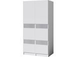 Mehrzweckschrank-Set BASIC BY BALCULINA "Washhome B/T/H 100x68x200", weiß, B:100cm H:200cm T:68cm, Kastenmöbel-Sets, Breite 100cm, höhenverstellbare Metallfüße