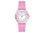 Quarzuhr S.OLIVER "The Happy Time", rosa, Armbanduhren, Kinder, Quarzuhr, Armbanduhr, Silikonarmband, Kinderuhr, Mädchen, Jungen, analog