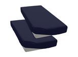 Spannbettlaken OTTO HOME "BLACKBERRY in BASIC und PREMIUM Qualität, 100% Baumwolle", blau (marine), B:90cm L:200cm, Jersey (110 g/m²), Obermaterial: 100% Baumwolle, Bettlaken, Spannbettlaken, für hohe Matratzen bis 28 cm, Bettlaken, Spannbetttuch, pflegeleicht, Topseller