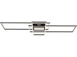 GLOBO LIGHTING Deckenleuchte "SAUNDERS", schwarz matt, H: 6,8cm, 1 Stk., Leuchten, Deckenlampe Wohnzimmer-Leuchte Schlafzimmer-Leuchte Flur Küche, Deckenleuchte