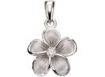 Kettenanhänger FIRETTI "Schmuck Geschenk Silber 925 Halsschmuck Anhänger Blume", silber (silberfarben, weiß), Schmuckanhänger, Damen, Silber 925 (Sterlingsilber), 1,85 g, Kettenanhänger, mit Zirkonia (synth.)