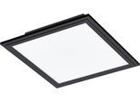 EGLO Deckenleuchte "Salobrena 1 Deckenlampe, weiß und schwarz, Aufbaulampe, Flurlampe", schwarz, 1, H: 5cm, 1 Stk., Leuchten, Aufbauleuchte für Büro, Flur und Küche, Bürolampe, 30x30 cm, Deckenleuchte