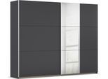 Schwebetürenschrank RAUCH "Kleiderschrank Schrank Garderobe AURELIO", grau (graumetallic), B:261cm H:210cm T:59cm, Holzwerkstoff, Schränke, Schwebetürenschrank, zeitloses Design, viele Farben, Breiten 175/218/261 cm MADE IN GERMANY