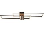GLOBO LIGHTING Deckenleuchte "DAKARI", braun (schwarz matt), H: 9,7cm, 1 Stk., Leuchten, Deckenlampe Wohnzimmer-Leuchte Schlafzimmer-Leuchte Flur Küche, Deckenleuchte
