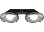 GLOBO LIGHTING Deckenleuchte "CARLENE", schwarz matt, 1, H: 10cm, 1 Stk., Leuchten, LED Deckenleuchte für Wohn- & Schlafzimmer modern, Deckenleuchte