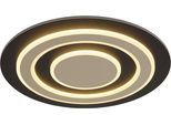 GLOBO LIGHTING Deckenleuchte "JAYDEN", schwarz (schwarz matt), 1, Ø 48cm H: 5,2cm, 1 Stk., Leuchten, Deckenleuchte Schwarz/MDF, Champagner, Opalglas, LED 40W, Deckenleuchte
