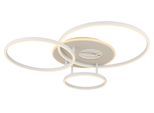 GLOBO LIGHTING Deckenleuchte "INVERTINA", sandfarben matt, 1, H: 13cm, 1 Stk., Leuchten, Deckenleuchte Sand/Weiß, Opal, Acryl 3D, dimmbar, LED 40W, Deckenleuchte