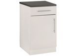 Unterschrank WIHO KÜCHEN "Cali", beige (front und korpus: cashmere, arbeitsplatte: granit grau), B:50cm H:85cm T:60cm, Schränke, Unterschrank, 50 cm breit
