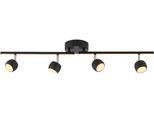 JUST LIGHT LED Deckenleuchte "JARIK", schwarz, 5, H: 14,5cm, 1 Stk., Leuchten, Serienschalter: Alles / Spots / Profile, getrennt schaltbar, LED Deckenleuchte