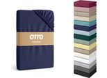 Spannbettlaken OTTO HOME "Physalis Topper COMFORT", marine, B:180cm L:200cm, Jersey, Obermaterial: 100% Baumwolle, Bettlaken, Spannbettlaken, bis 10 cm Höhe, Bettlaken, Laken, in Comfort & Premium Qualität