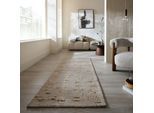 Teppich FLAIR RUGS "ROVA WOOL BLEND", natürlich, B:80cm H:0mm L:300cm, Oberfläche: 65% Wolle, 35% Baumwolle. Rückseite: 100% Baumwolle, Teppiche, Teppich