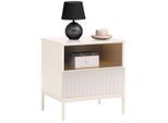 Voleo Nachttisch , Kaschmir , Holzwerkstoff , 1 Schublade(n) Schubladen , 51.6x56x38 cm , Typenauswahl , Schlafzimmer, Nachttische