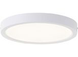 BRILLIANT LED Deckenleuchte "Navara", weiß, 1, Ø 27,5cm H: 3,1cm, 1 Stk., Leuchten, Ø 27,5cm, Höhe 3 cm, 1900 lm, 4000 K, IP44, LED Deckenleuchte