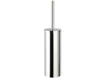 WC-Garnitur WENKO "Orea", silber (glänzend), B:9cm H:39cm L:12,5cm, Edelstahl, Reinigungsbürsten, aus rostfreiem Edelstahl