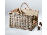 Aufbewahrungskorb LOCKER, grau, Rattan, Aufbewahrungsboxen